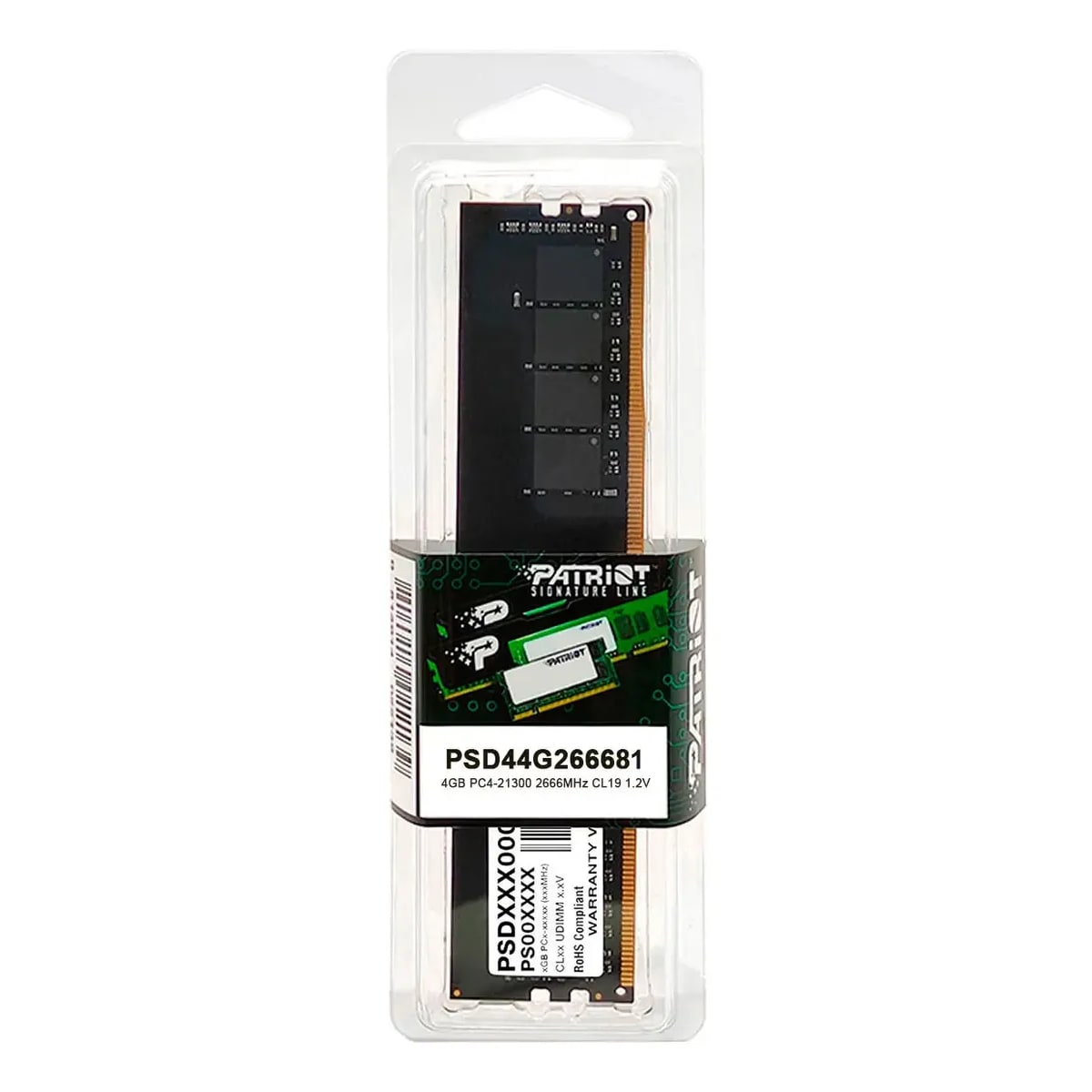 MEMORIA PATRIOT 4GB DDR4 2666MHZ 12V SIGNATURE DESKTOP PSD44G266681