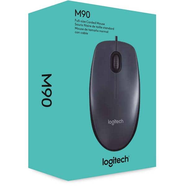 MOUSE USB COM FIO LOGITECH M90 PRETO 1000DPI