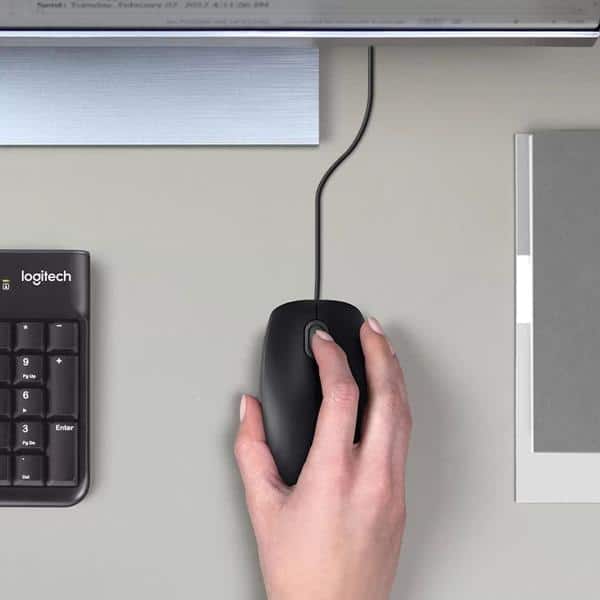 MOUSE USB COM FIO LOGITECH M90 PRETO 1000DPI