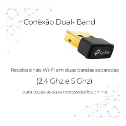 Adaptador USB Wireless Dual Band Archer T3U Nano AC1300 TP-Link — foto 4