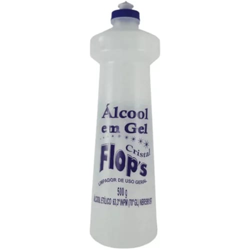 Alcool Gel Flops 65% Cristal 500G