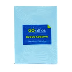 Bloco Adesivo Go Office 75X100MM Azul Pastel