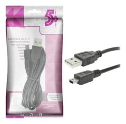 Cabo de Dados Mini USB V3 1,8MT Preto Chipsce — foto 1