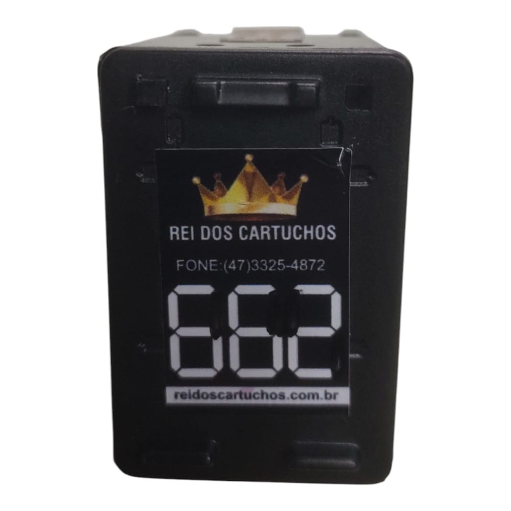 Cartucho HP 662 Reciclado Preto 20 ML