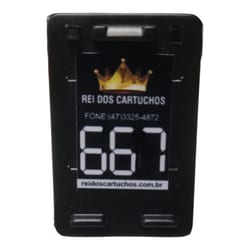 Cartucho HP 667 Reciclado Preto 20 ML