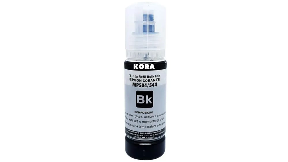 Refil de Tinta Epson Kora 504/544 Compativel Preto 70ML