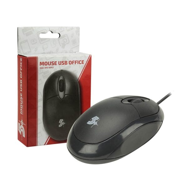 Mouse USB 1000DPI Optical Preto Chip Sce