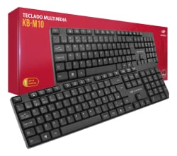Teclado USB Basico Multimidia Preto KB-M10BK C3TECH — foto 1