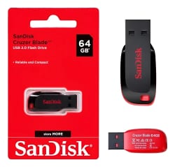 Pendrive USB 2.0 64GB Cruzer Blade Z50 Sandisk * Bcen — foto 1
