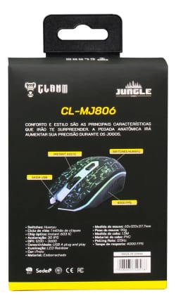 Mouse Gamer Scar - 3600DPI - Clanm — foto 7