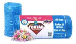 Saco Lixo S Fortao Perfumado Rolo 100L Azul c/10 — foto 3