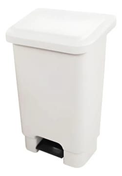 Lixeira Plastica Branca com pedal Wite 50 litros — foto 2