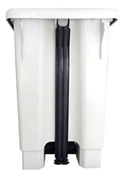 Lixeira Plastica Branca com pedal Wite 50 litros — foto 5