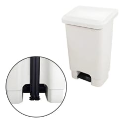 Lixeira Plastica Branca com pedal Wite 50 litros — foto 3
