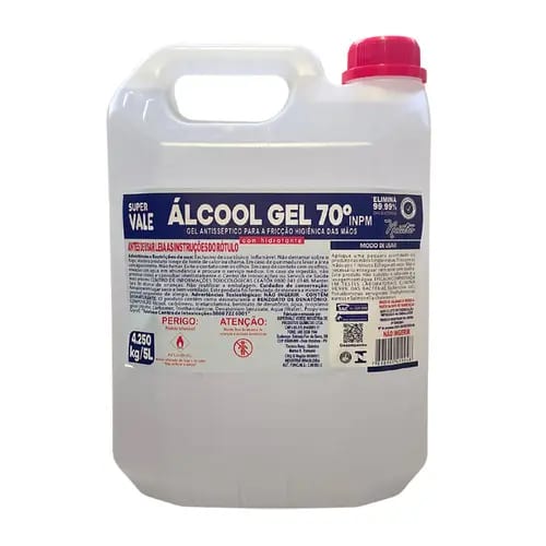 Alcool Gel 70 5 L Super Vale 4,250KG