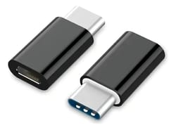 Adaptador Otg Micro USB V8 F 2.0 X USB M Tipo C 3.1 Preto — foto 1