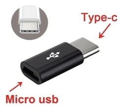 Adaptador Otg Micro USB V8 F 2.0 X USB M Tipo C 3.1 Preto — foto 3