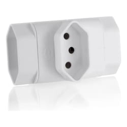 Adaptador Tomada 2P + 3 Saidas 10A Branco 7023 MD9 — foto 3