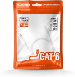 Cabo de Rede Patch Cord CAT6 1.5MT Branco PC-ETH6U15WH Pluscable — foto 1