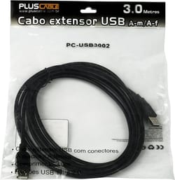 Cabo Extensor USB 2.0 3M PCUSB3002 Pluscable — foto 3