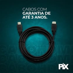 Cabo HDMI X HDMI 2 MT 2.0 4K HDR 19P Gold Pix Chip Sce — foto 3