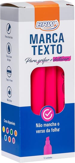 Caneta Marca Texto Rosa — foto 2