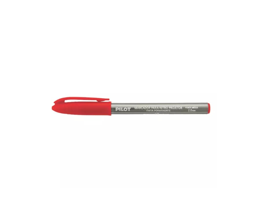Caneta Retroprojetor 2.0MM Vermelho Pilot
