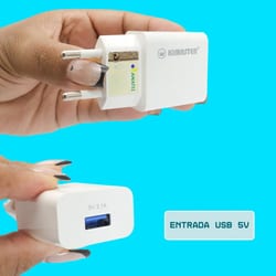 Carregado Tomada USB 3.1A Branco T502 Kimaster — foto 2