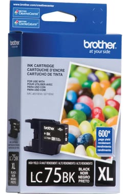 Cartucho Brother LC75XL Original Preto 12ML — foto 1
