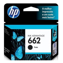 Cartucho HP 662 Original (CZ103AB) Preto 2 ML — foto 1