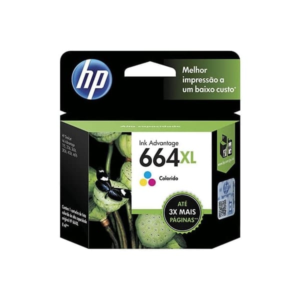 Cartucho HP 664XL Original (F6V30AB) Color 8ML