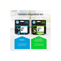 Cartucho HP 667XL Original (3YM81AB) Preto 8,5 ML — foto 2