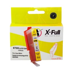 Cartucho HP 670XL Compativel Amarelo 14ML — foto 1