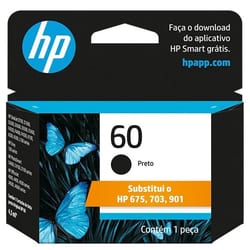 Cartucho  HP Original 60/675/703/901 Preto 4,5ML