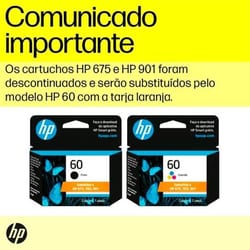 Cartucho HP Original 60/675/703/901 Preto 4,5ML — foto 3
