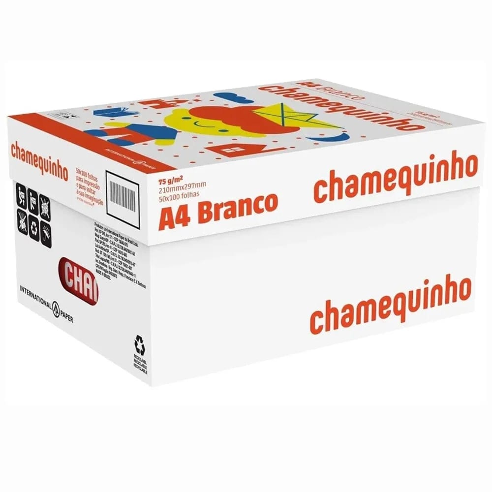 Chamequinho A4 Branco - Form. 210X297 c/50 PCTS