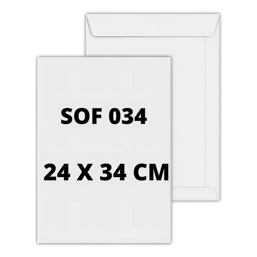 Envelope Branco 240X340 90GR Saco Branco