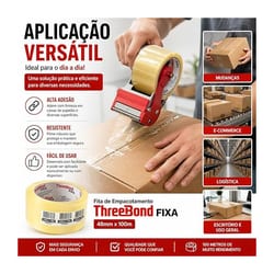 Caixa Fita PVC Transparente 45X100 — foto 3