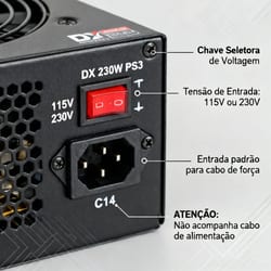 Fonte Atx 230W VX230SE s/ Cabo — foto 6