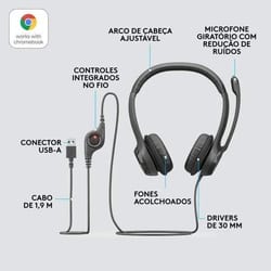 Headset com Fio USB Logitech H390 — foto 2