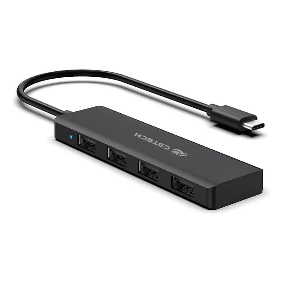 Hub C3TECH HU-C200BK Tipo C Para 4 Porta USB 2.0 Preto