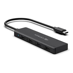 Hub C3TECH HU-C200BK Tipo C Para 4 Porta USB 2.0 Preto — foto 1