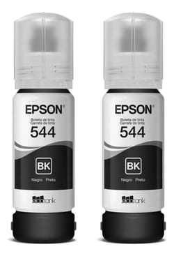 Kit 2 PÇS Refil de Tinta Epson T544120 Preto Dual Pack 2 Unidades — foto 3