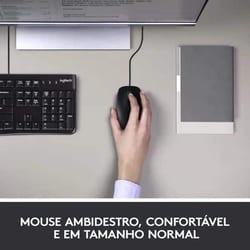 Kit Teclado e Mouse Logitech MK120 Preto — foto 2