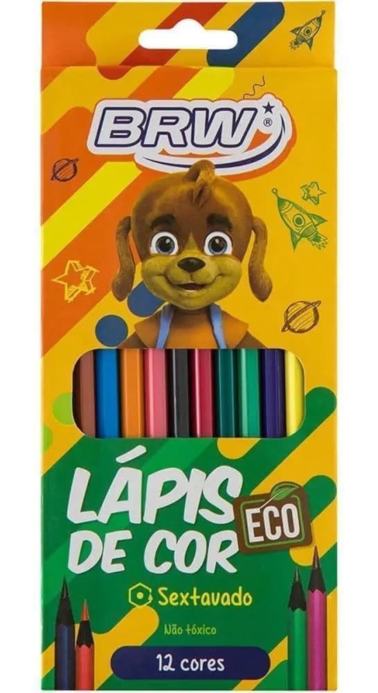 Lapis de Cor Sextavado Eco 12 Cores PCT.LP1204 - BRW