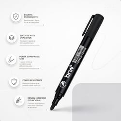 Marcador Permanente BRW Preto — foto 2
