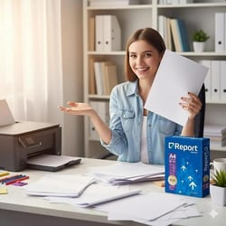 Papel A4 90GR. Report Super PCT/500 Branco — foto 4
