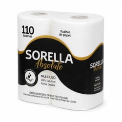 Fardo Papel Toalha Sorella F. Dupla Absolute 55T 19X22CM — foto 3