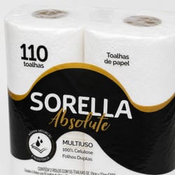 Fardo Papel Toalha Sorella F. Dupla Absolute 55T 19X22CM — foto 4