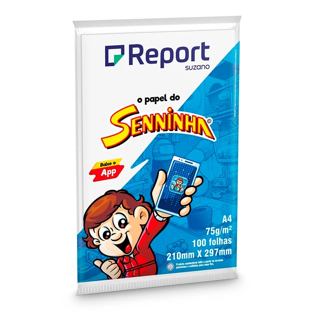 Papel Senninha A4 Branco PCT com 100